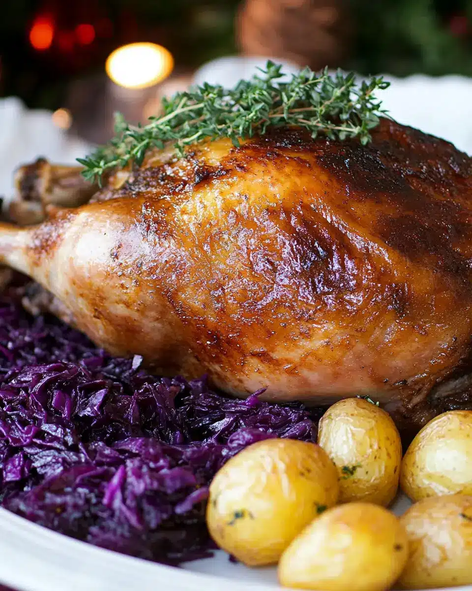 Klassischer Gänsebraten mit Rotkohl First Image First Image