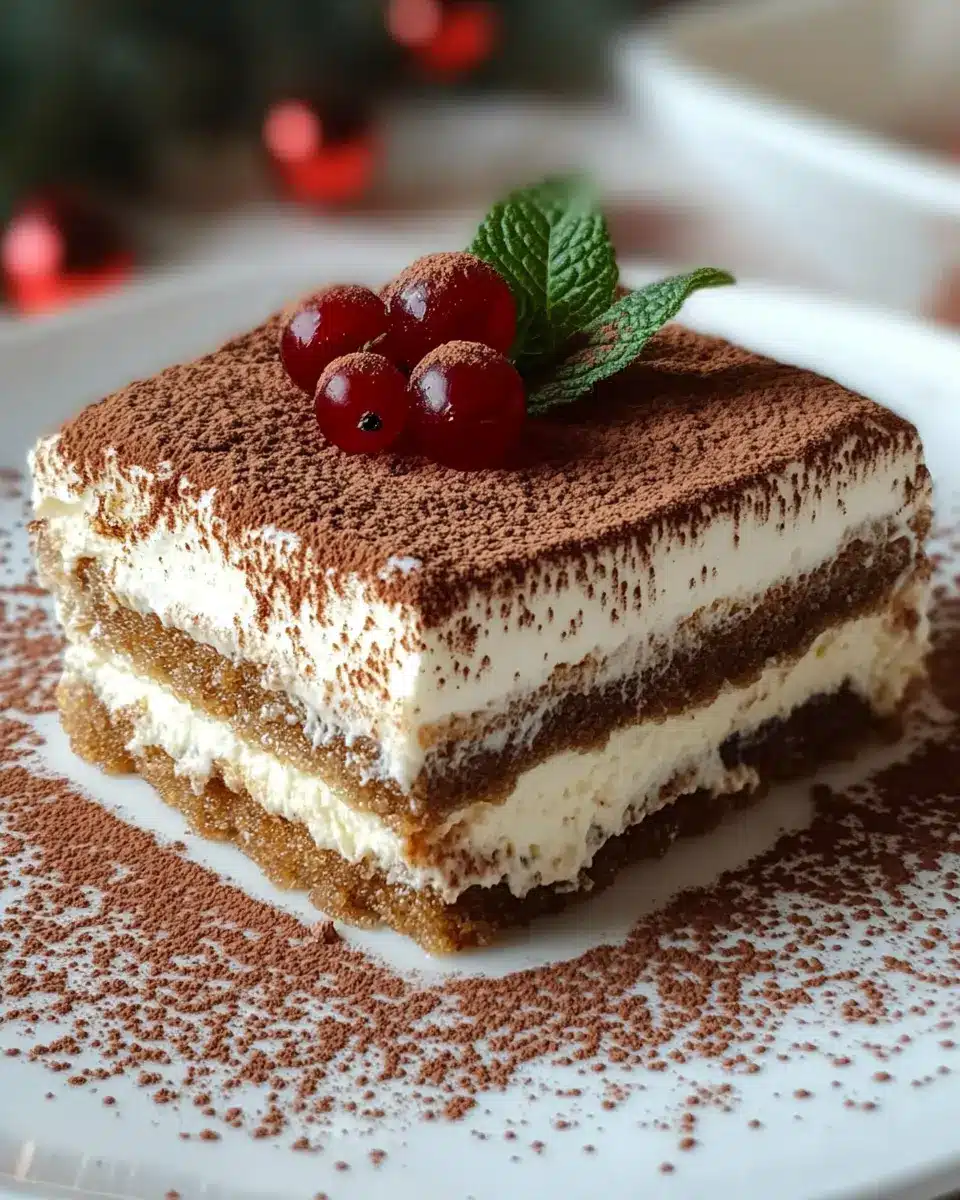 Christmas Tiramisu Recipe, Holiday Dessert, Irresistible Tiramisu, Festive Treat First Image First Image
