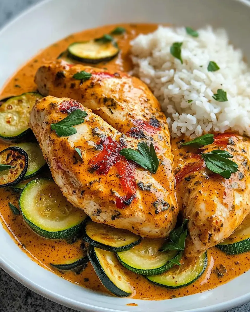 Cremiges Paprika-Zucchini-Hähnchen: Indulgent Comfort Food 7