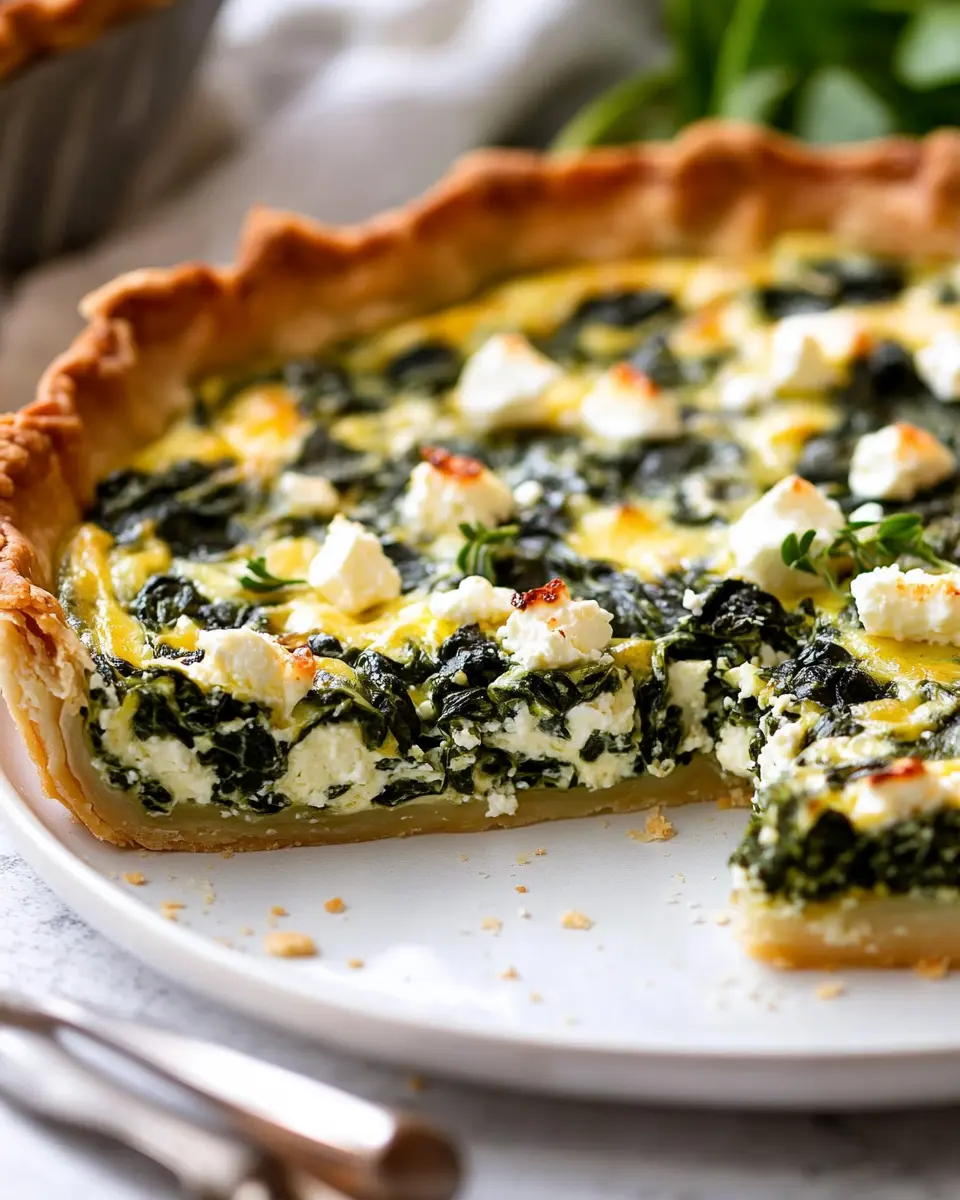Einfache Feta Spinat Quiche Mit First Image First Image