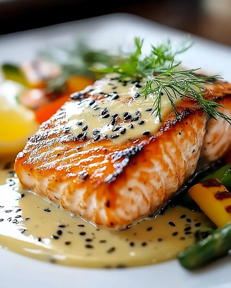 Unwiderstehlich Gegrillter Lachs, Cremige Dijon Senf Sauce, Tipps First Image First Image