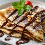 Schokoladen-Haselnuss-Keto-Crêpes First Image First Image