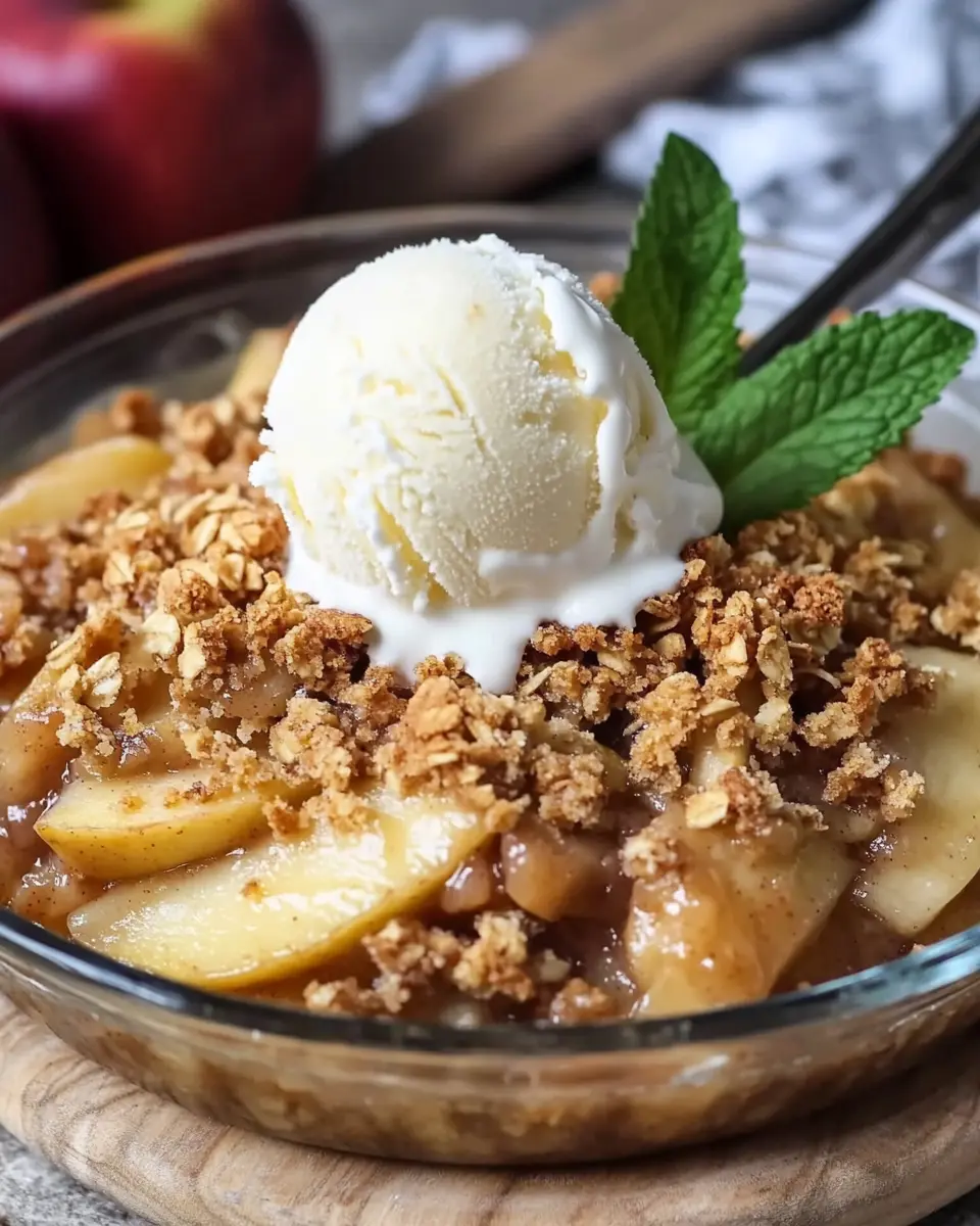 Apfel Crisp mit Streuseln: Das ultimative Herbstdessert First Image First Image