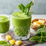 Grüner Smoothie mit Spinat First Image First Image