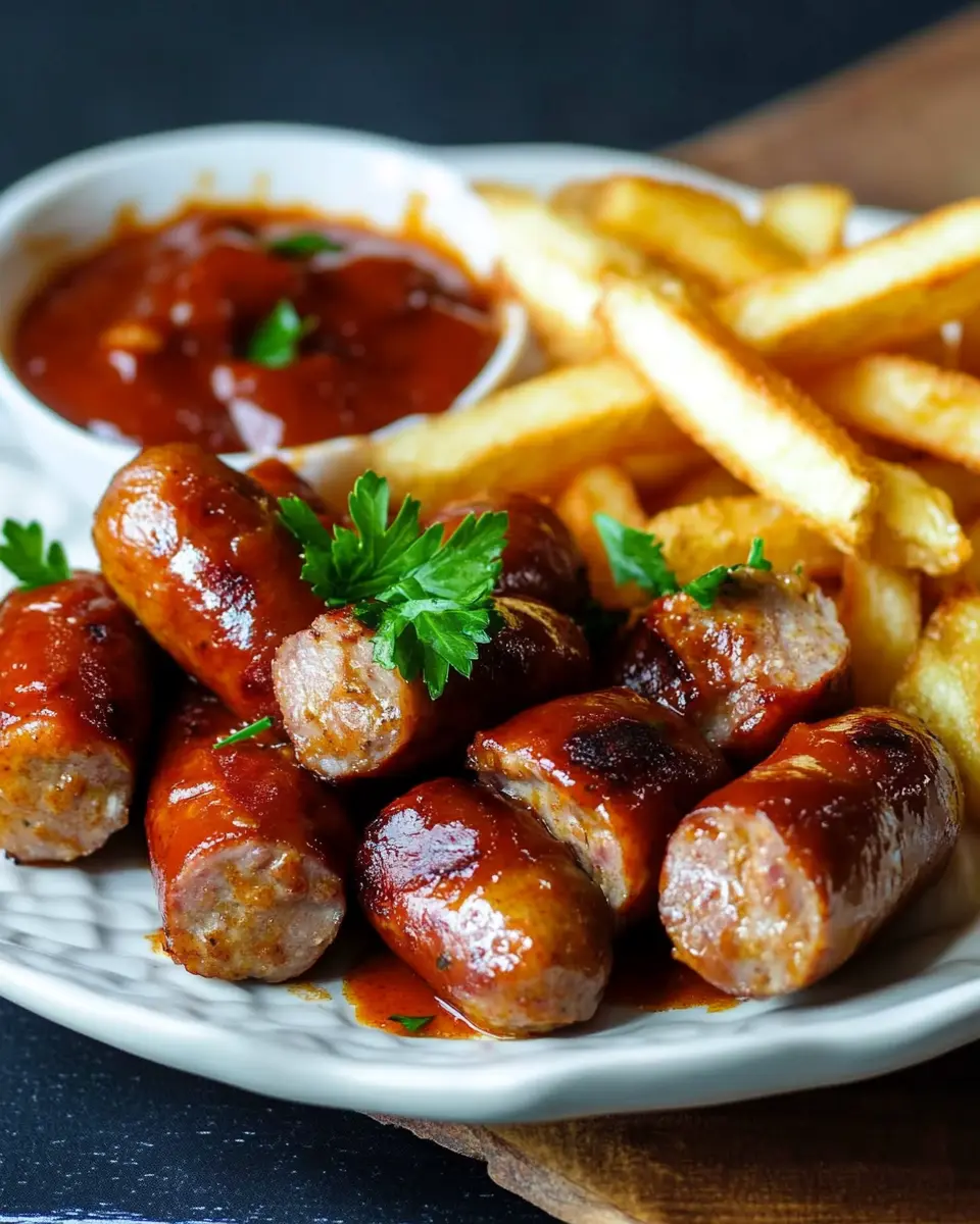 Currywurst aus der Heißluftfritteuse: Mein Imbissklassiker für zu Hause First Image First Image