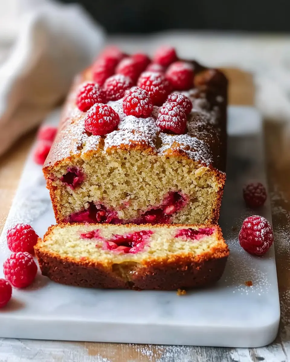 Saftiges Bananenbrot mit Himbeeren – Einfaches Rezept First Image First Image