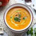 Cremige Kürbissuppe mit Hokkaido First Image First Image
