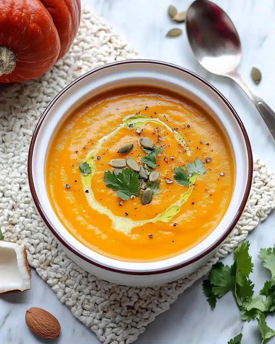 Cremige Kürbissuppe mit Hokkaido First Image First Image