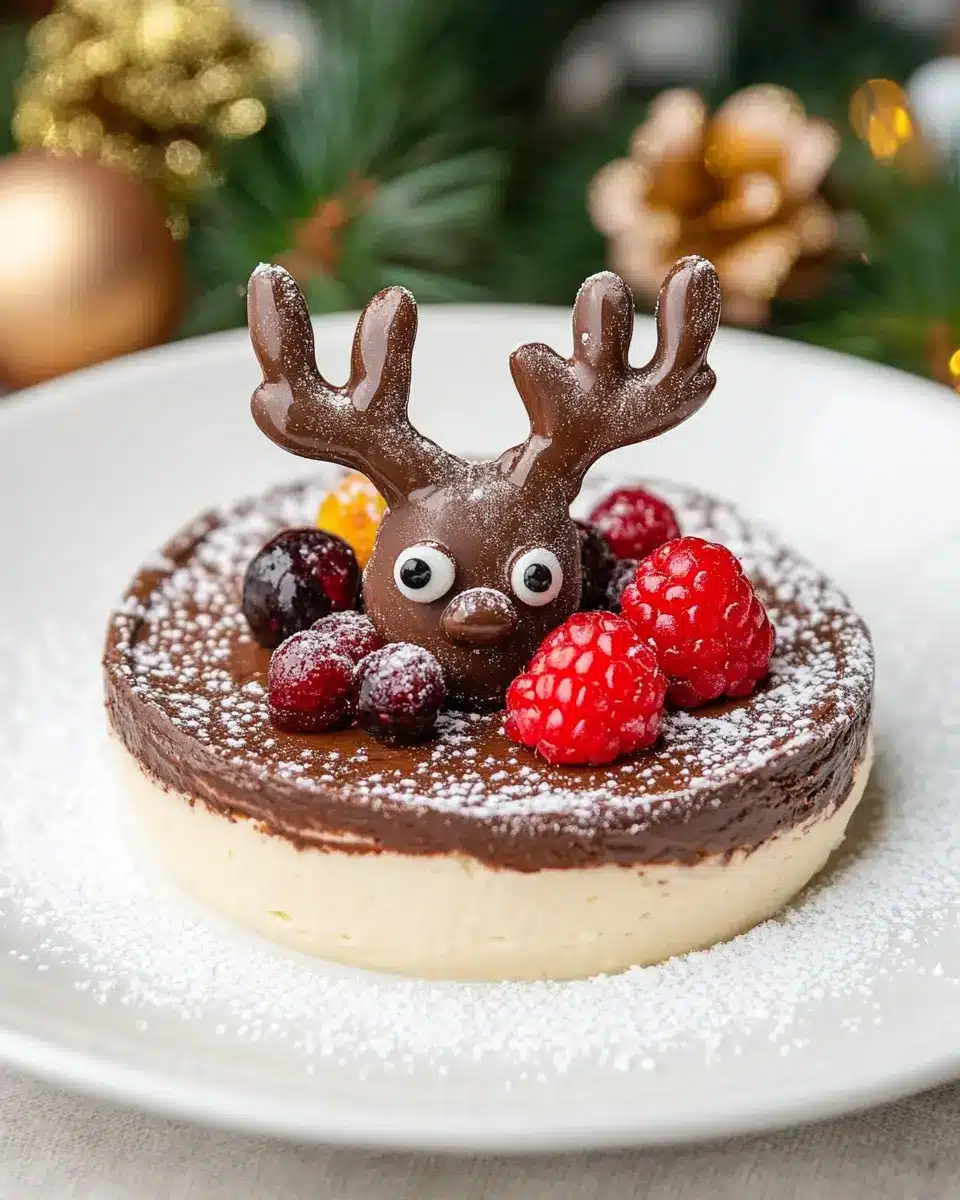 Rentier-Dessert zu Weihnachten First Image First Image