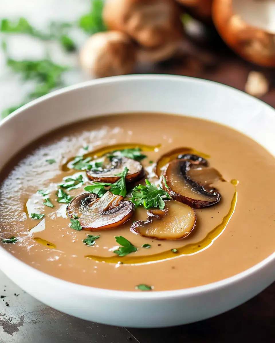 Herbstliche Maronensuppe mit Kräuterseitlingen First Image First Image