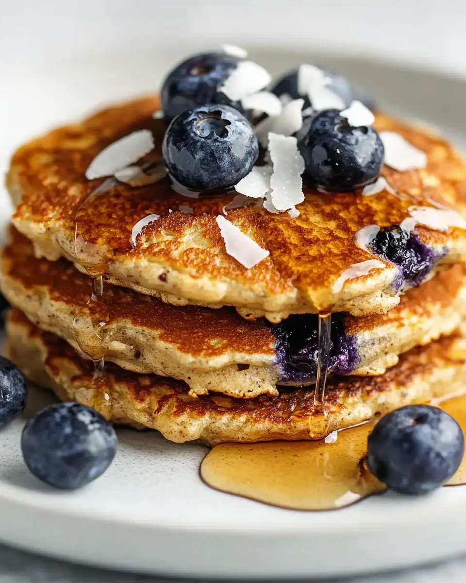 Blaubeer-Kokos-Keto-Pfannkuchen First Image First Image