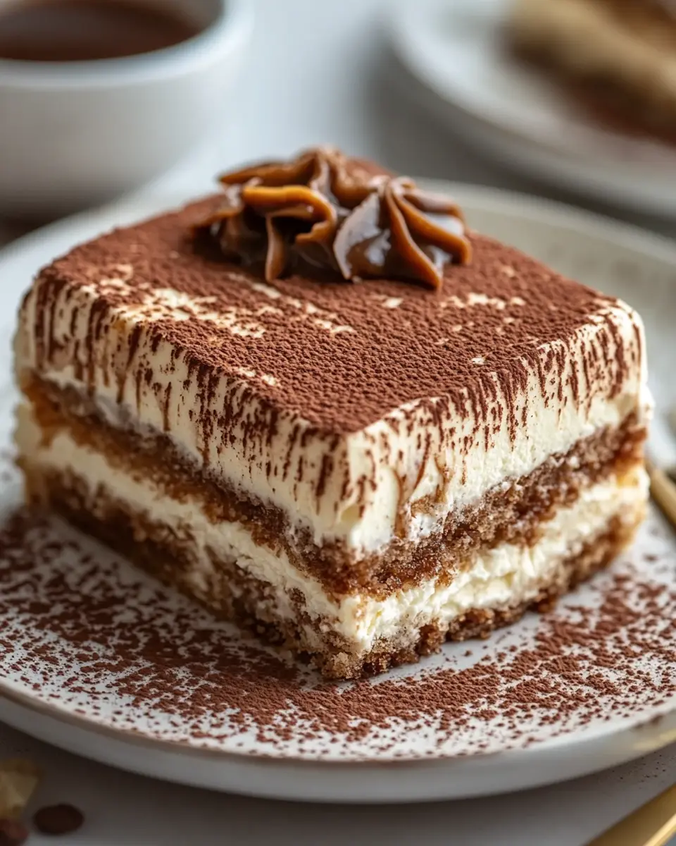 Keto Gesalzene Karamell-Tiramisu mit Mandelmehlkuchen First Image First Image