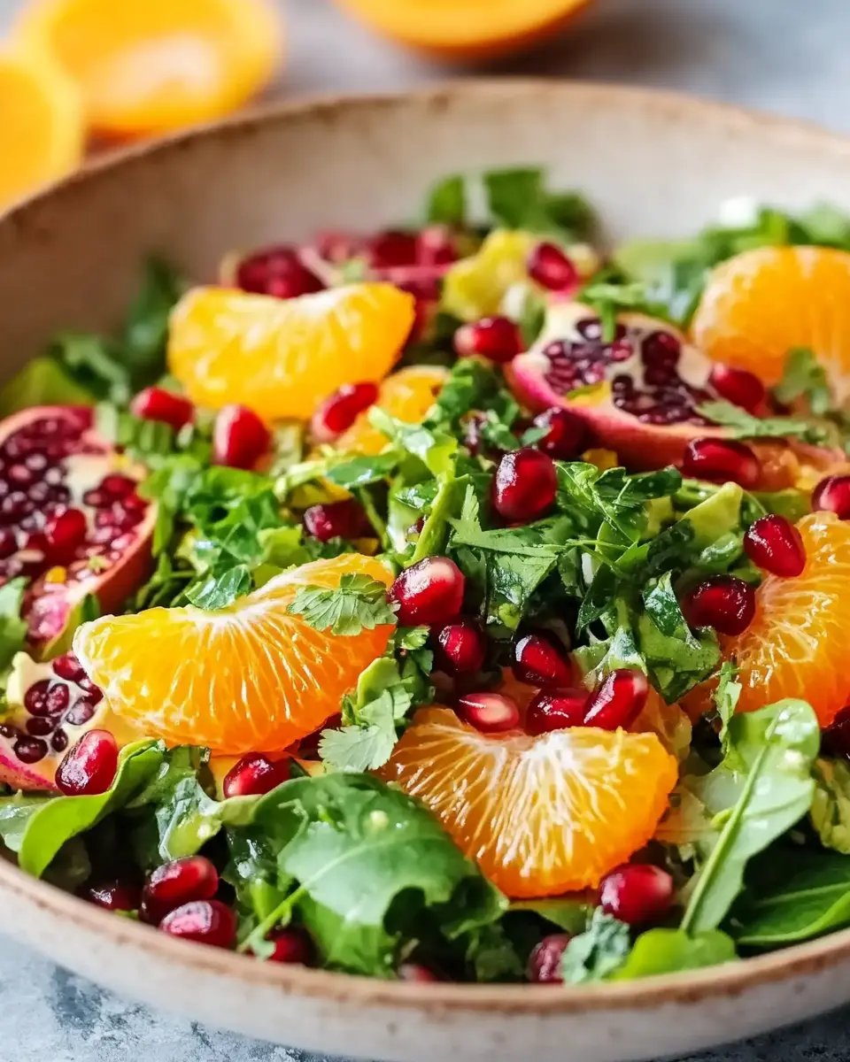 Schneller Wintersalat mit Orangen und Granatapfel First Image First Image