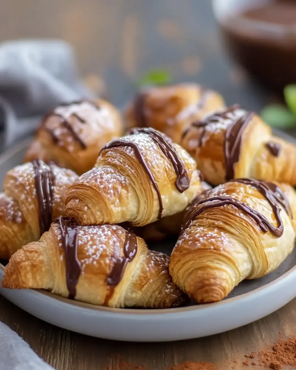 Mini Schoko Croissants mit Nutella – Einfach & Schnell gebacken First Image First Image
