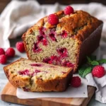 Saftiges Bananenbrot mit Himbeeren – Einfaches Rezept First Image First Image