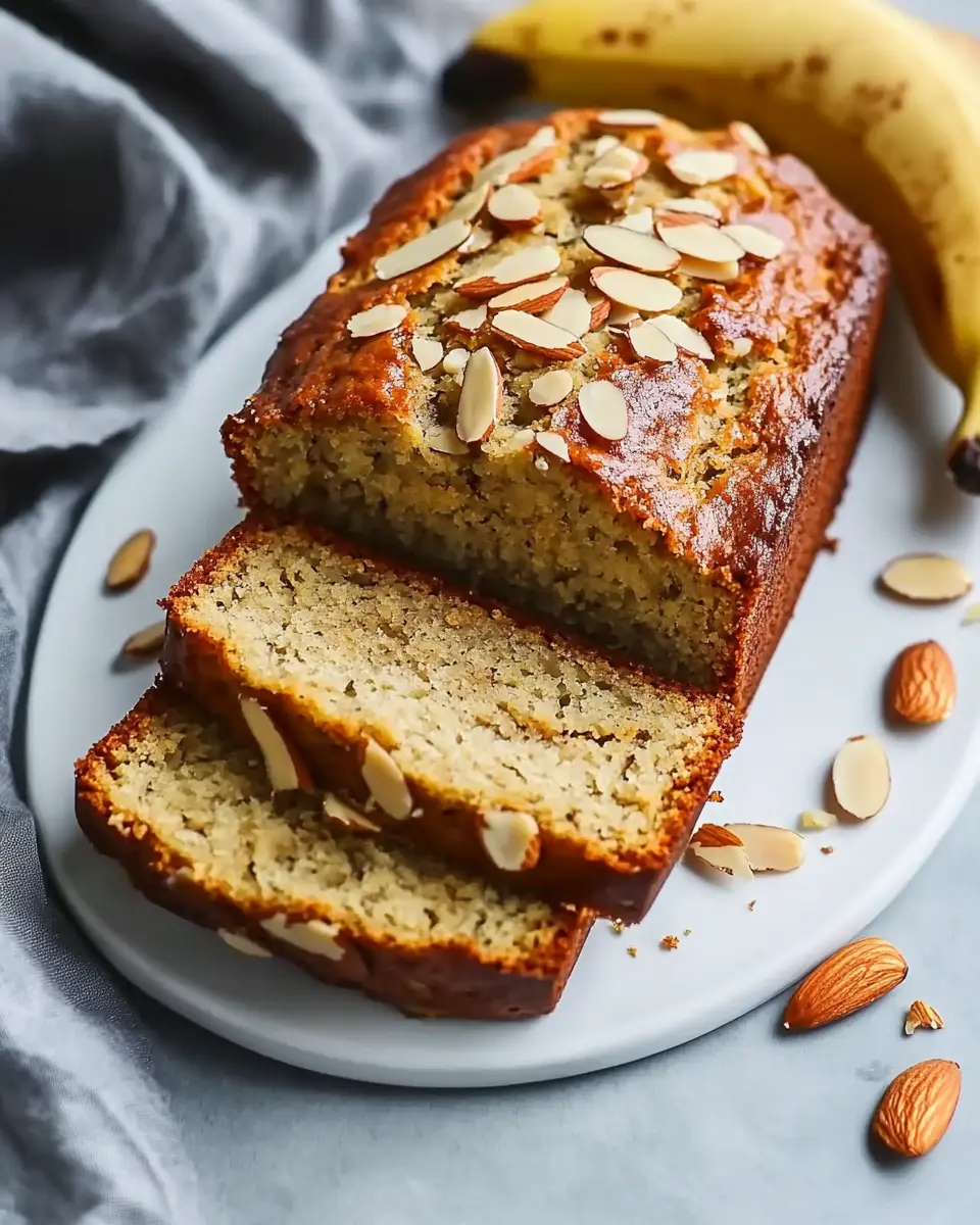 Bananenbrot mit Mandeln – Einfaches Rezept für ein saftiges, nussiges Aroma First Image First Image