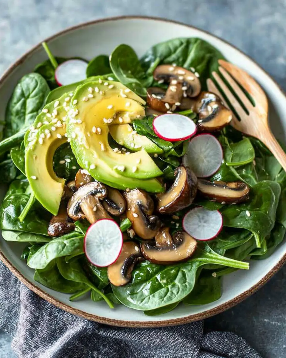 Spinatsalat mit Champignons und Avocado: The Best Refreshing Bowl 7 w7asvrgf766pb68avvzt