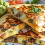 Käseüberbackene Steak-Quesadillas First Image First Image