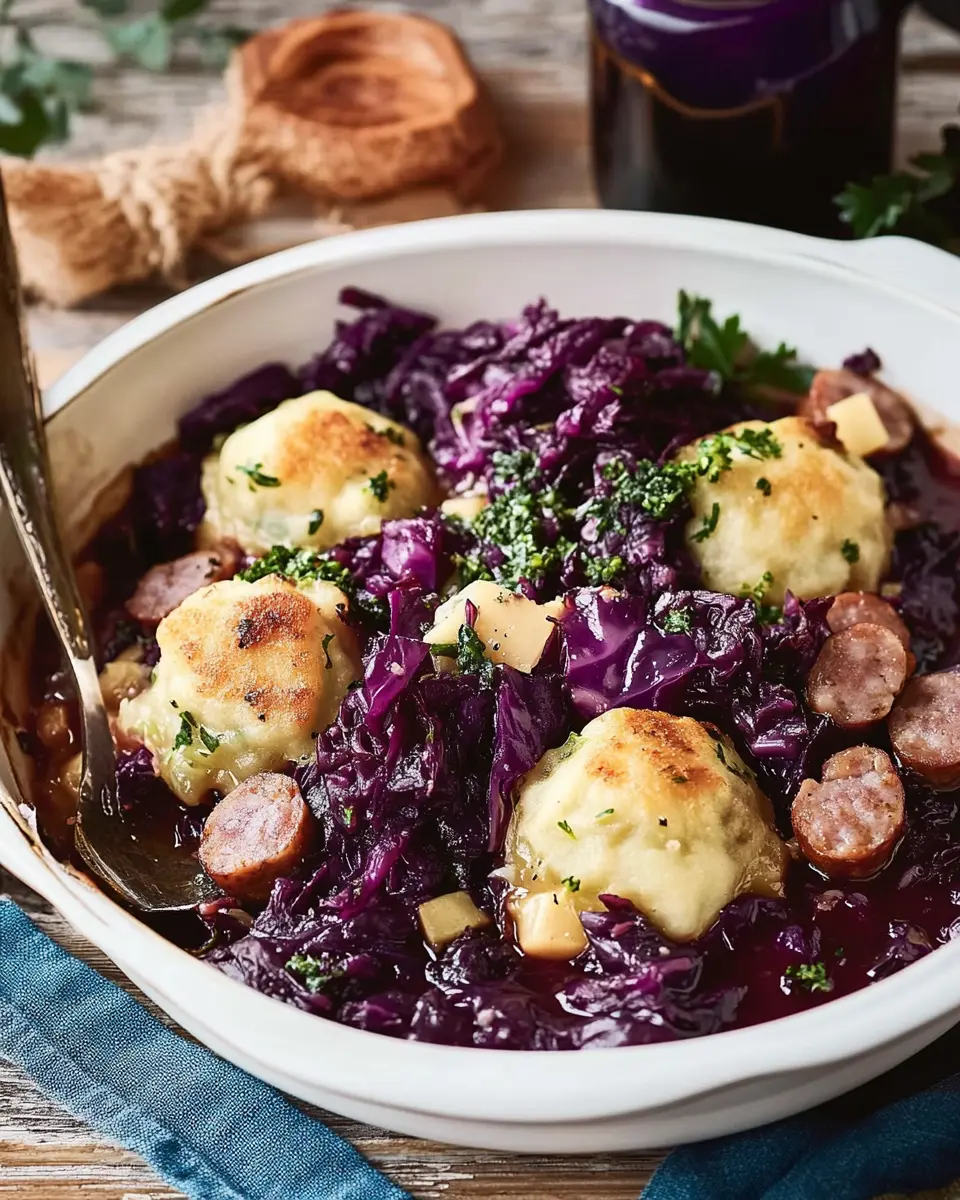Rotkohl-Knödel-Wurst-Auflauf First Image First Image