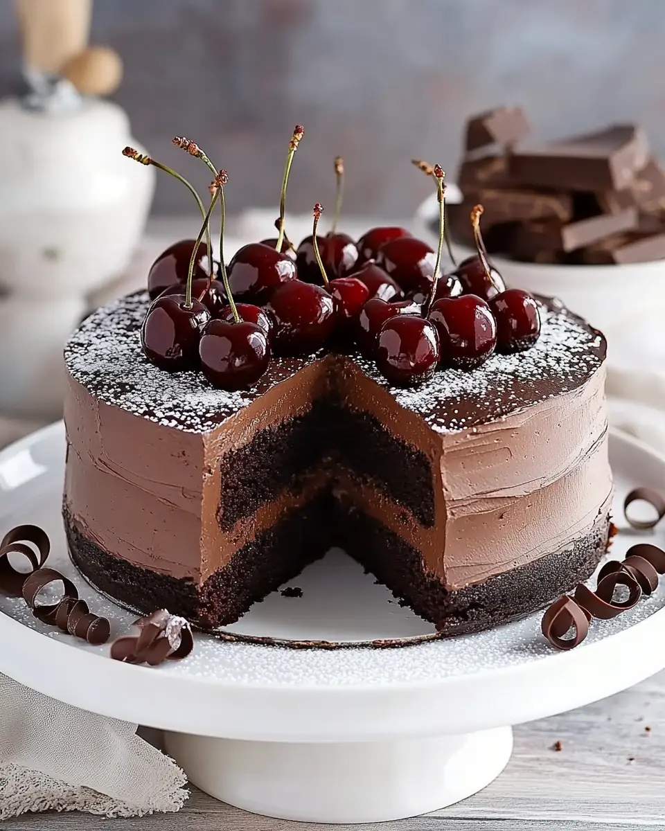 Schokotorte mit Amarenakirschen First Image First Image