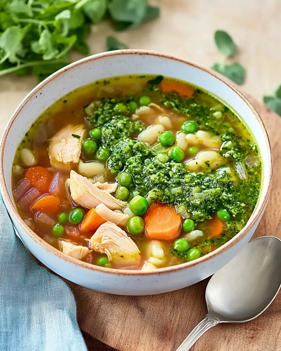 Hähnchen Minestrone: Irresistibly Healthy with Pea Pesto Magic 7 dtjgffg9gyocw1fpuiji