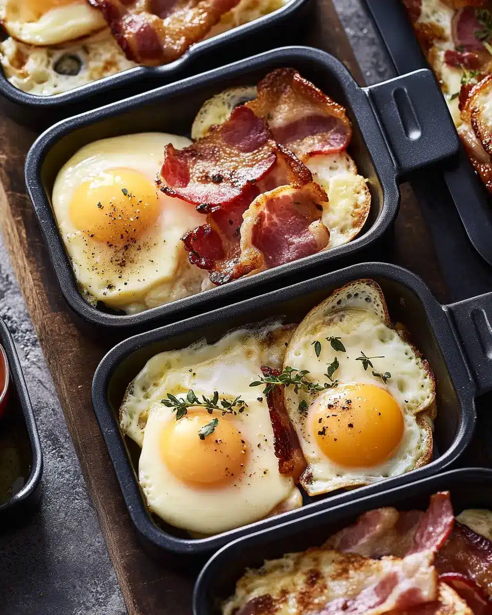 Leckere Raclette Pfännchen: Indulgent Eggs & Bacon Delight 5