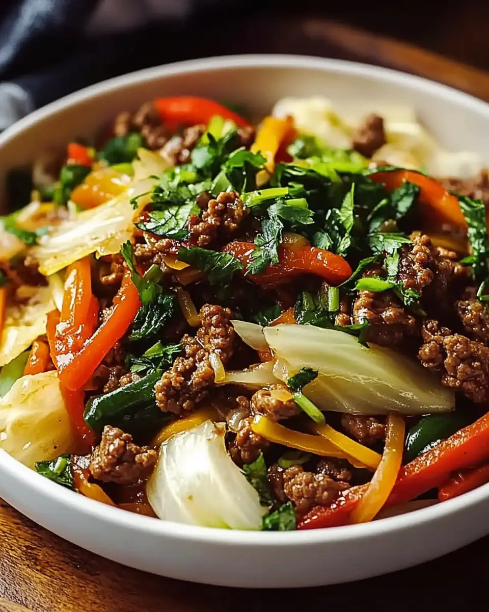 Asiatische Rinderhackfleisch-Kohl-Pfanne: Flavorful & Easy Delight 6