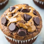 Gesunde Bananen Schoko Muffins mit Erdnussbutter First Image First Image