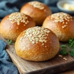 Haferflocken Vollkornbrötchen – Einfaches Rezept First Image First Image