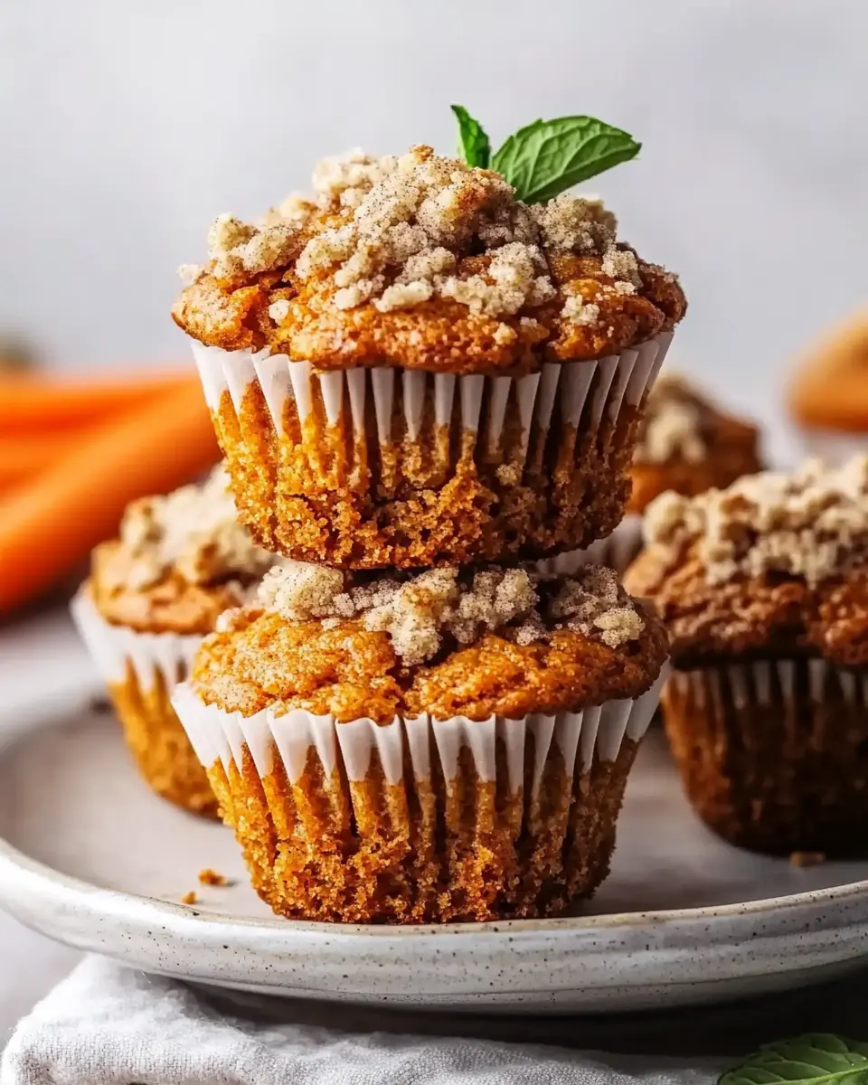 Vegane Karottenmuffins mit Streuseltopping – Saftig, Würzig & Einfach First Image First Image