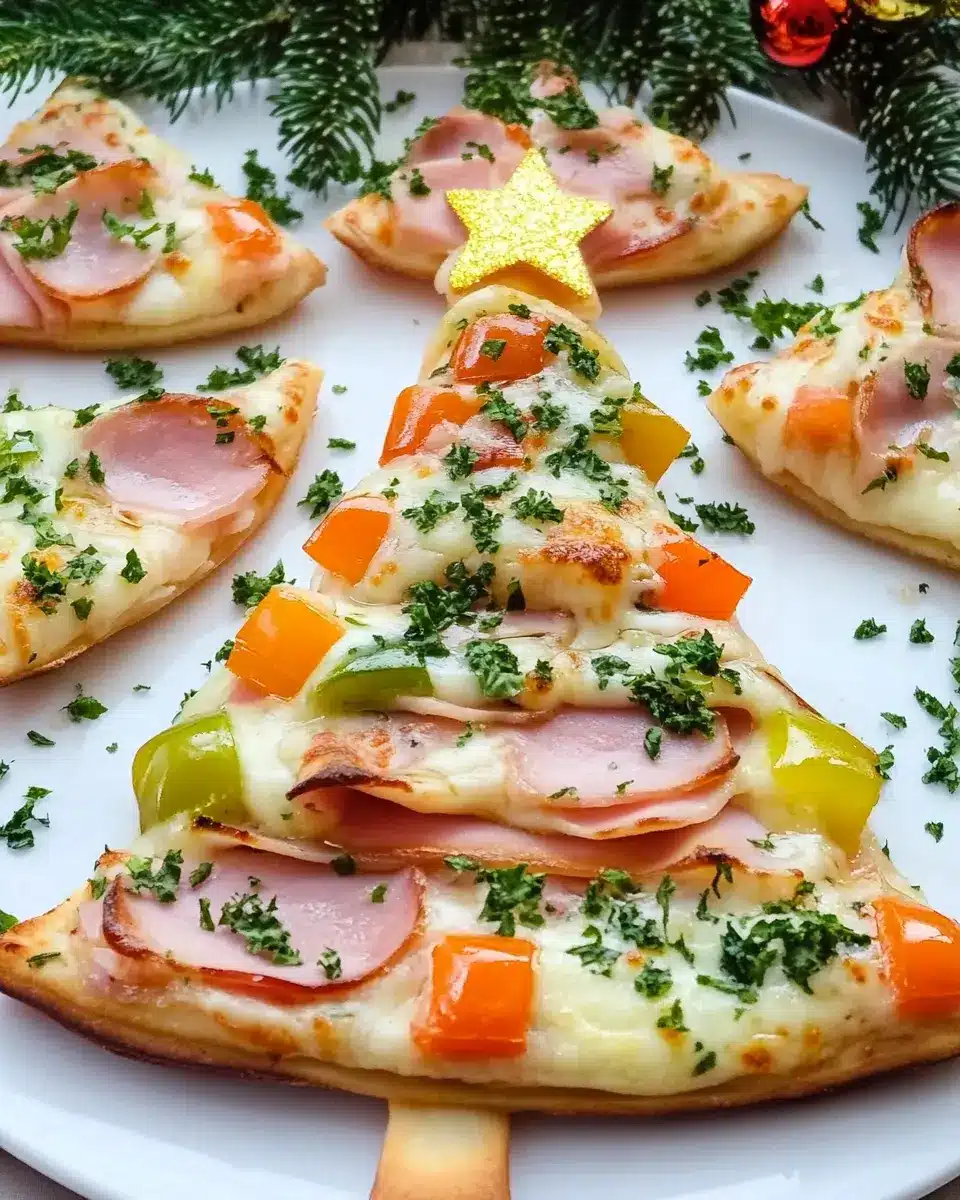 Pizza Weihnachtsbaum mit Käse und Schinken: Irresistibly Festive! 5