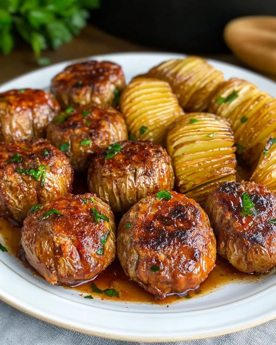 Saftige Ofen-Köfte: Irresistible with Fluffy Hasselback Potatoes 7