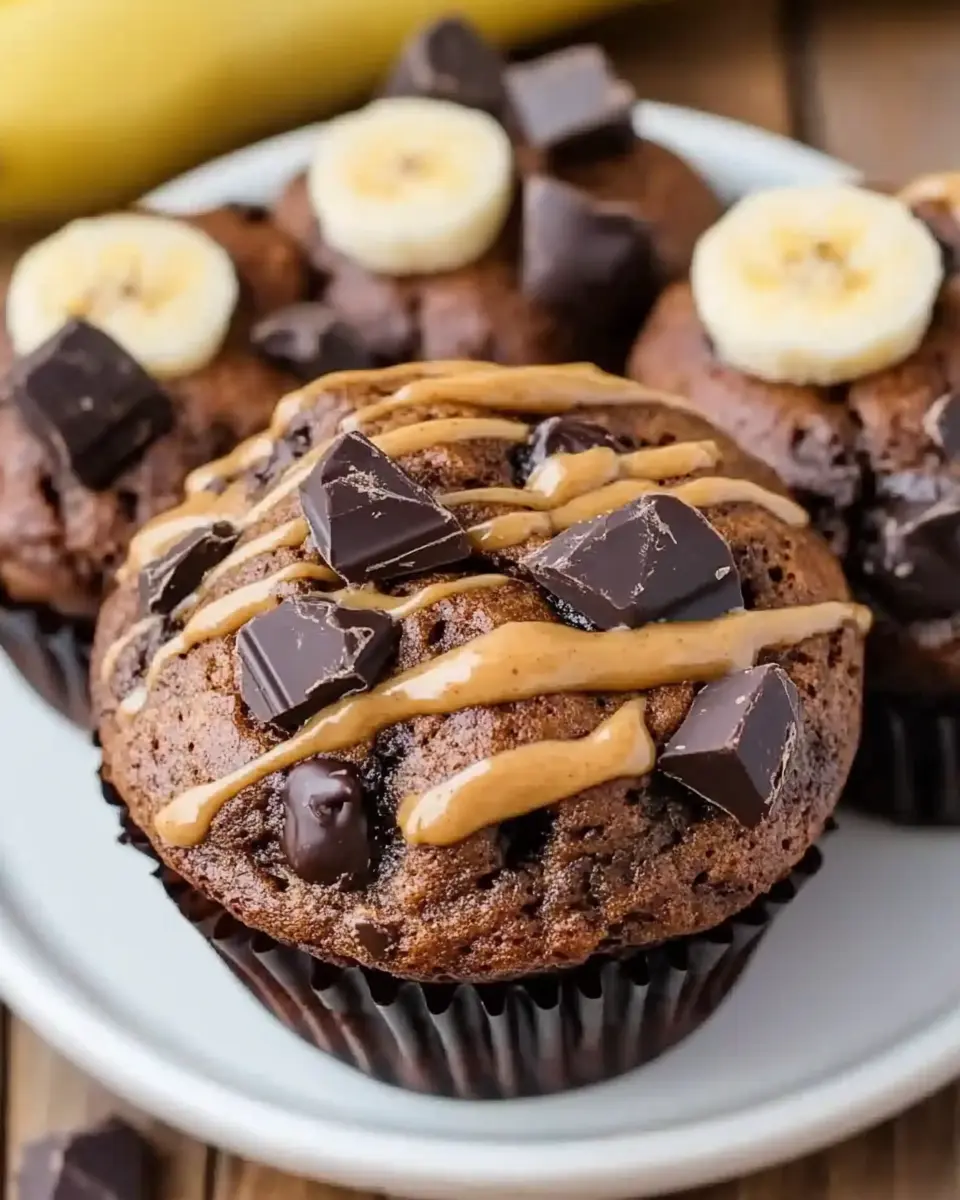Gesunde Bananen Schoko Muffins: Irresistibly Creamy with Peanut Butter 6