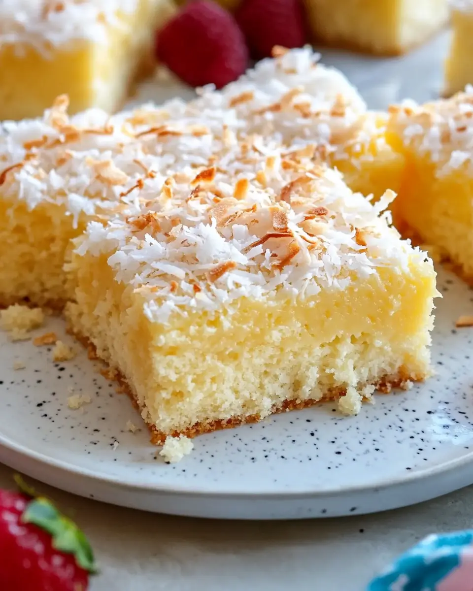 Wattekuchen mit Pudding und Kokos – Der fluffigste Blechkuchen überhaupt First Image First Image
