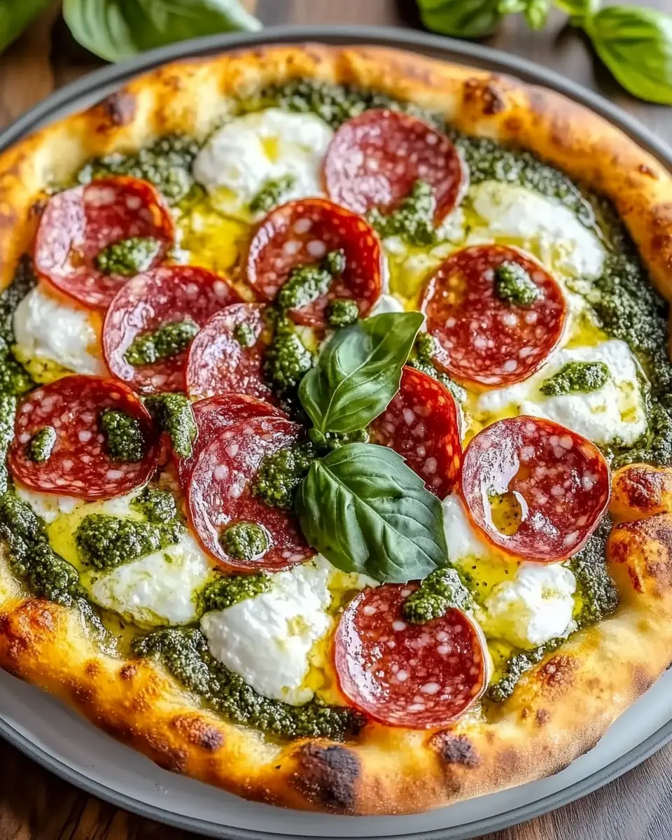 Salami Burrata Pizza mit Pesto: Irresistibly Cheesy Delight 5 jboaduqhdbzllyswhkg6