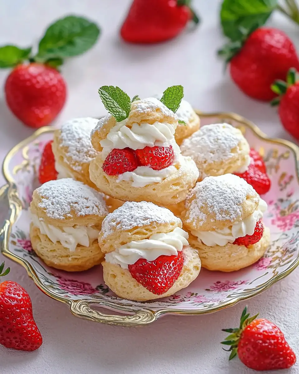 Einfacher Erdbeer Windbeutel: Die besten luftigen Profiteroles 5