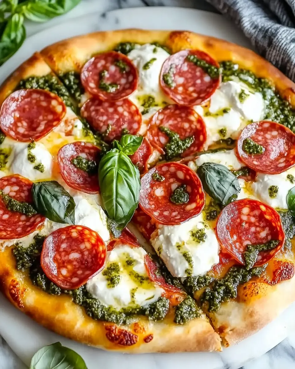 Salami Burrata Pizza mit Pesto: The Indulgent Homemade Delight 7 qle0wy2bqmbjrecns390