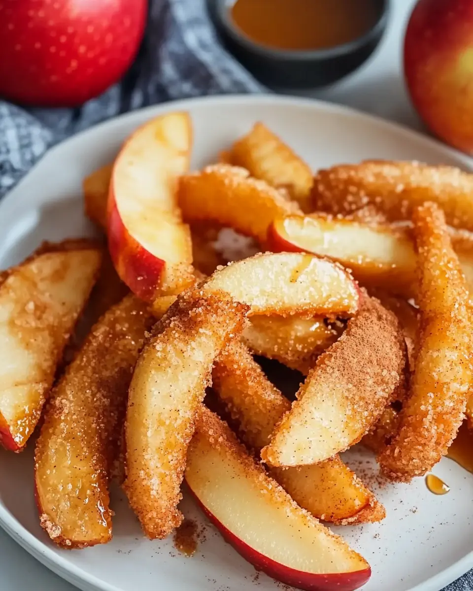 Knusprige Apfelpommes aus der Heißluftfritteuse First Image First Image