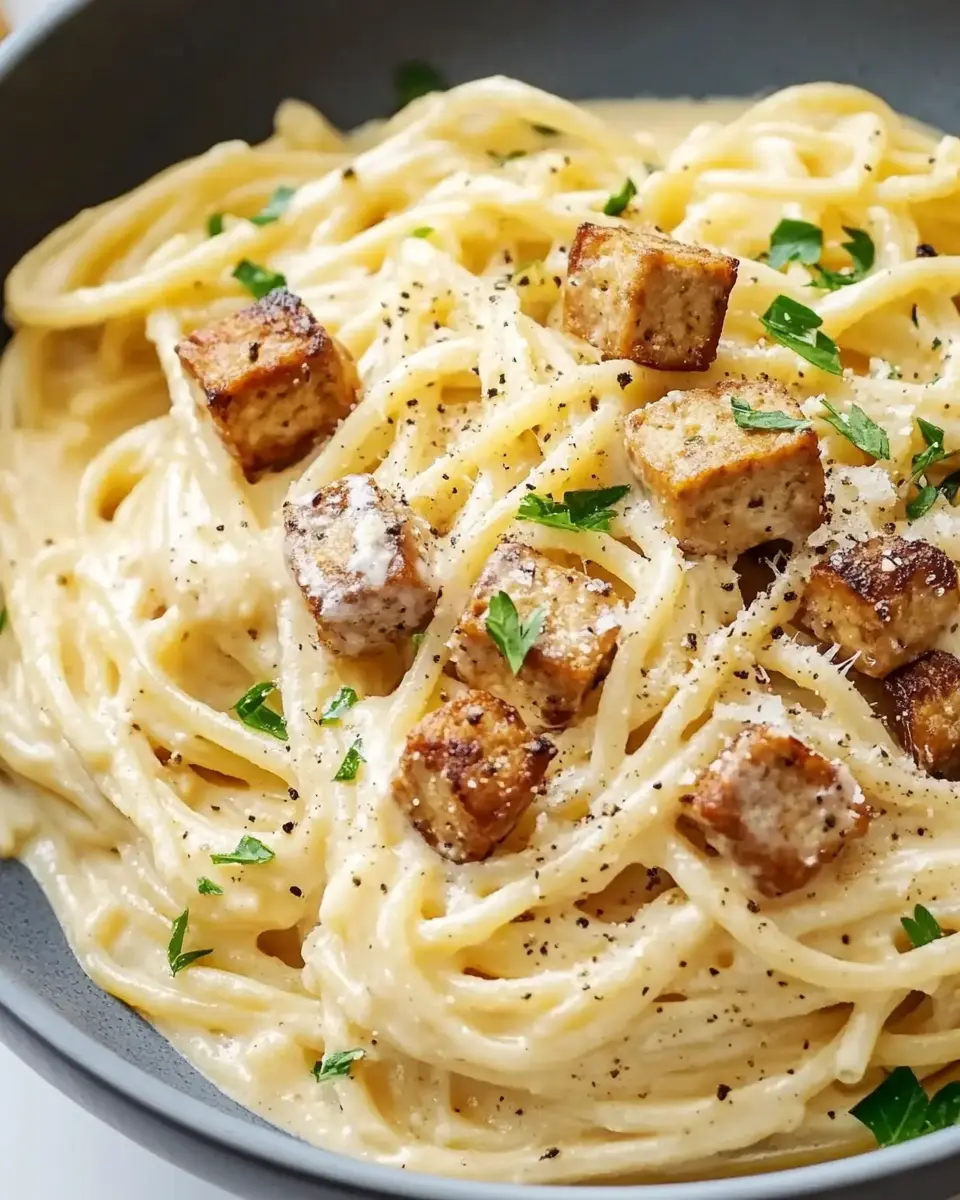 Carbonara mit Räuchertofu – Bestes Rezept in 20 Min First Image First Image
