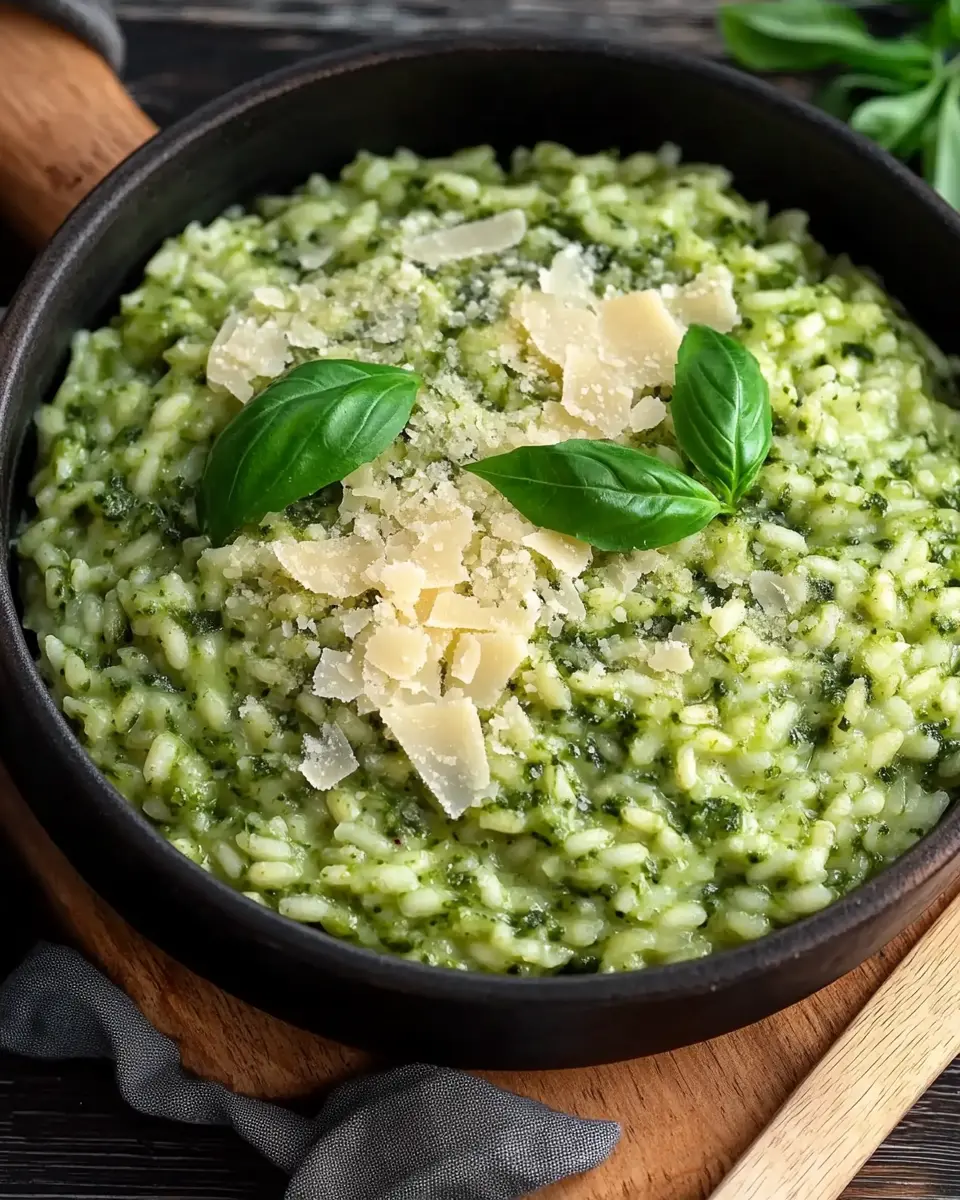 Risotto mit Pesto First Image First Image