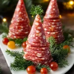 Festliche Salami-Weihnachtsbäume First Image First Image