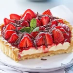 Stracciatella-Torte mit Erdbeeren First Image First Image