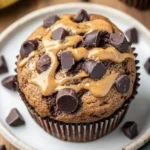 Gesunde Bananen Schoko Muffins mit Erdnussbutter First Image First Image