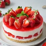 Erdbeer Joghurt Torte – Beste Sommertorte mit 3 Schichten First Image First Image