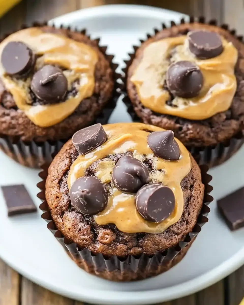 Gesunde Bananen Schoko Muffins: Irresistibly Creamy with Peanut Butter 7