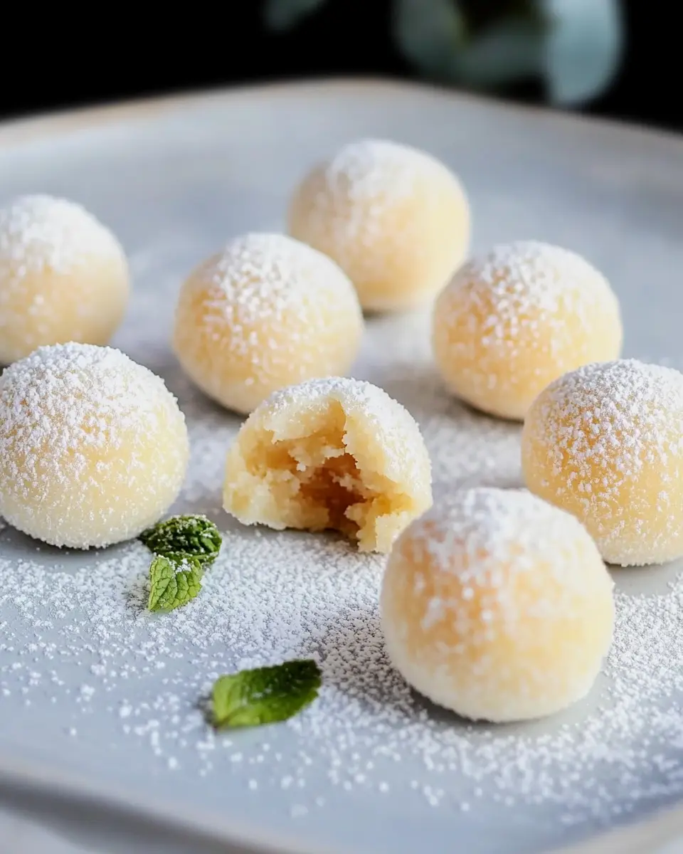Vanillekipferl-Kugeln mit Marzipan & Nougat First Image First Image