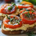 Röstbrot mit Tomaten & Hummus First Image First Image
