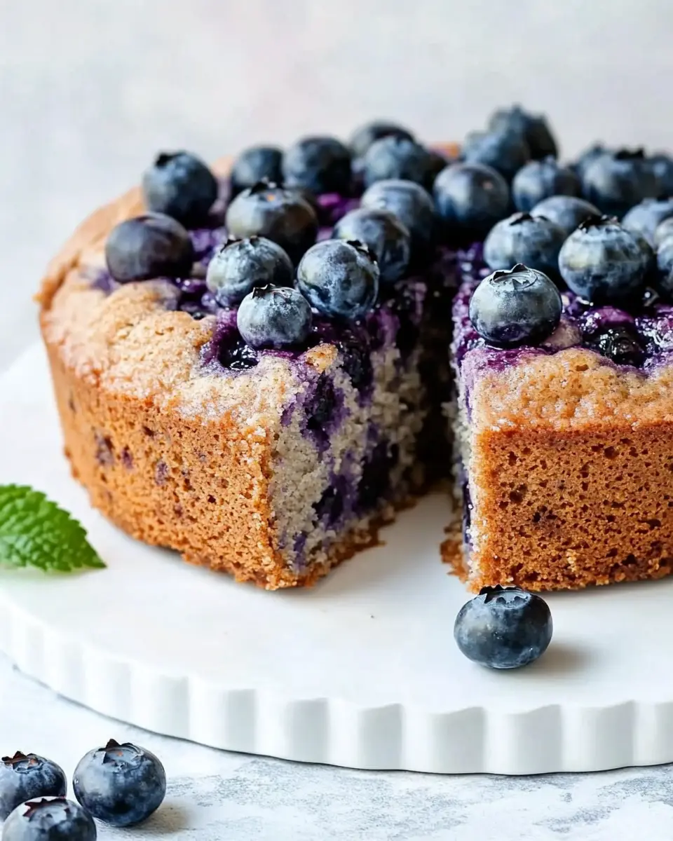 Gesunder Kuchen mit Heidelbeeren First Image First Image