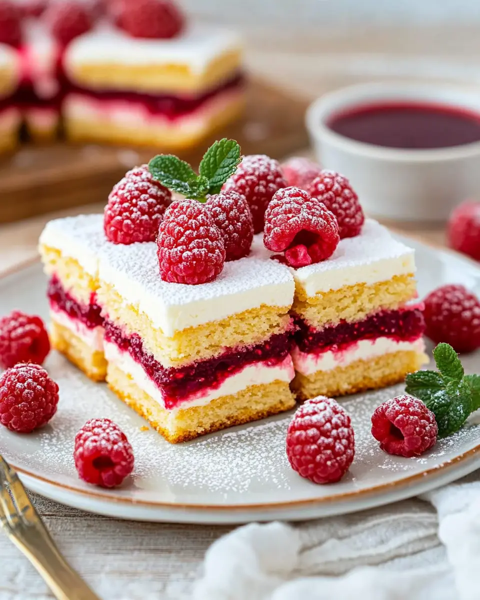 Butterkekskuchen mit Himbeeren First Image First Image