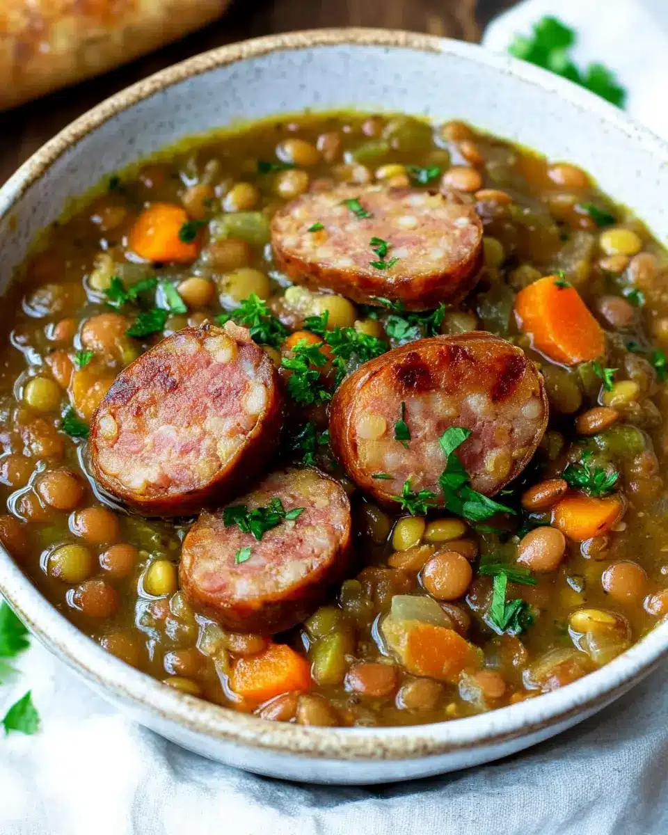 Linsensuppe mit Würstchen First Image First Image